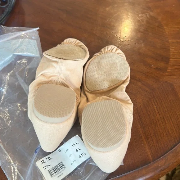 New Pair So Danca Dance Jazz Shoes - Nude - Picture 3 of 6